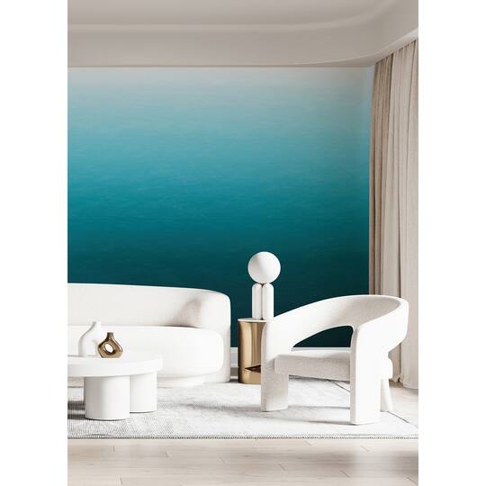 Katie Hunt Teal Blue Ombre Caribbean Sea Wall Mural
